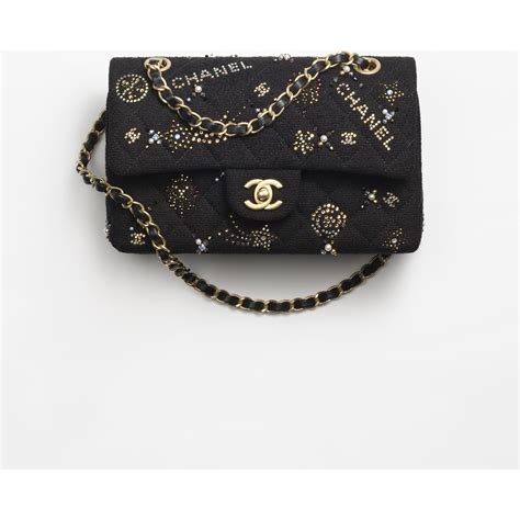 chanel black caviar handbag|Small classic handbag, Grained calfskin & gold.